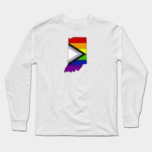 Progress pride flag - Indiana Long Sleeve T-Shirt